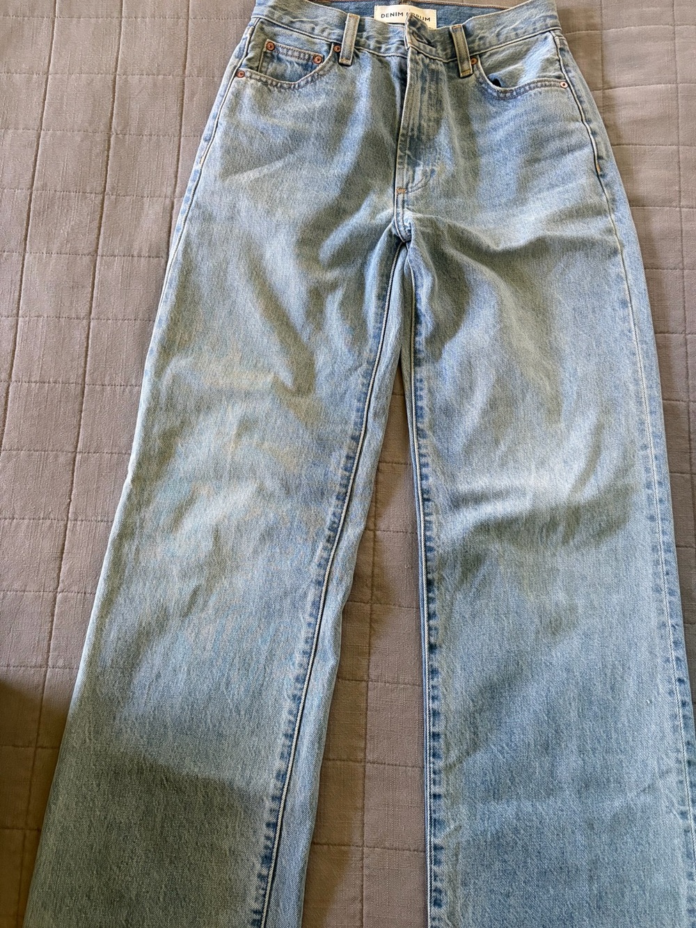 Denim Forum Farrah Light Blue High-Rise Wide Jeans